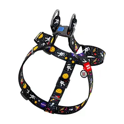 Шлея для собак WAUDOG Nylon з QR паспортом "NASA" пластиковий фастекс XL (324-0047) - мініатюра 2