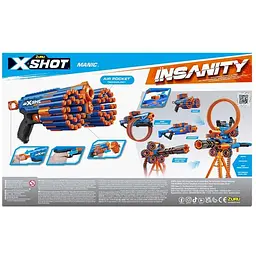 Бластер Zuru X-Shot Insanity-Manic швидкострільний 24 патрони (36603R) - мініатюра 4