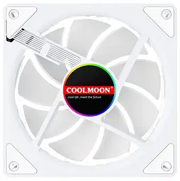 Вентилятор Coolmoon 120мм CM-W12-W Reverse (CM-W12-W-R) White - мініатюра 8