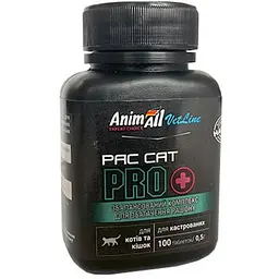 Вітаміни AnimAll VetLine PAC CAT PRO для котів і кішок 0,5 г × 100 табл