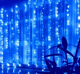 Гірлянда штора 3х3м 360 LED Синій