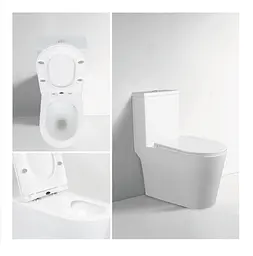 Унітаз моноблок підлоговий Mixxus Bevel-0406-T1 690x360x790mm, система змиву Tornado 1.0 MI6729, Білий - мініатюра 2