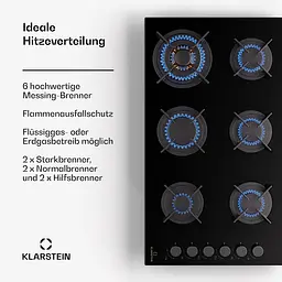 Газова плита Klarstein Goldflame 6 (10045628) - мініатюра 2