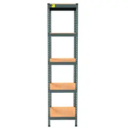 Металевий стелаж Emby Light Series (розмір 2100х450x300мм) 5 полиць ДСП до 100кг Чорний - мініатюра 3