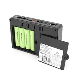 ДБЖ UPS-18W DC1018P YT45949 для роутерів/комутаторів/PON/POE-430, 5//9/12V, 1A, 11600MAh(знімні 4*2900MAh), Black, BOX - мініатюра 5