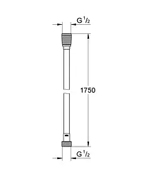 Душовий шланг 1750мм Grohe Silverflex TwistStop 28388001, Хром - мініатюра 3