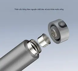 Розумний термос Qujia Pure Titanium Smart Thermos Cup 450ml Grey - мініатюра 4