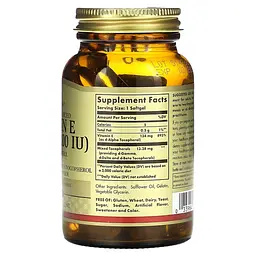 Вітамін E природного походження Vitamin E 134 мг (200 МО) - 100 софтгель - мініатюра 2