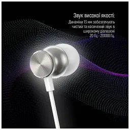 Навушники ColorWay 3.5 mm Wired Earphone UrbanBeat White (CW-WD03WT) - мініатюра 11