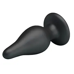 Анальная пробка - Pretty Love Sturdy Silicone Anal Plug Black - мініатюра 3