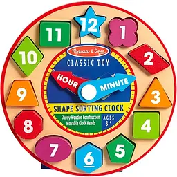 Дерев'яний годинник-сортер Melissa & Doug (MD18593)