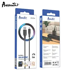 Кабель Avantis AC-87m Silicone cable Micro Black - мініатюра 2