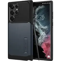 Чохол із підставкою Spigen Slim Armor для Samsung Galaxy S22 Ultra Slate ACS03944