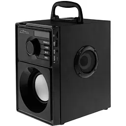 Акустична система 1.0 Media-Tech 15W, Bluetooth/FM/AUX/SD/USB/пульт/BOOMBOX, срібна мембрана, чорна (MT3179)