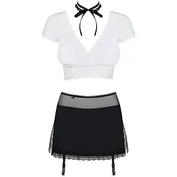Еротичний костюм секретарки Obsessive Secretary suit 5pcs black L/XL чорно-білий - мініатюра 5