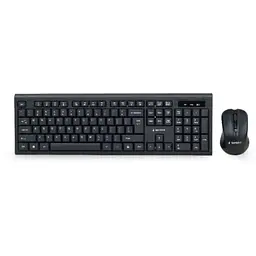 Комплект бездротовий Gembird KBS-WM-03-UA, Black (клавіатура+миша)
