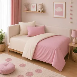 Дитяча постільна білизна MIRSON JUNIOR фланель Milk/Pink 150х220см (2200012802243)