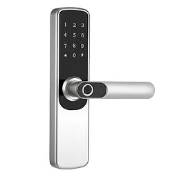 Замок біометричний автономний Trinix TRL-5204BTF Silver з Bluetooth, зчитувачем відбитків пальців і карт Mifare (65-00065) - мініатюра 2