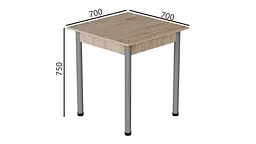 Стіл кухонний Ferrum-decor Агата 75x70x70 Сірий ДСП Сан-Марино 16мм (FRD-105634) - мініатюра 4