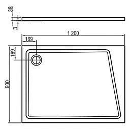 Душовий піддон Ravak Gigant Pro 120x90 R 10° XA05G70101P - мініатюра 5