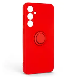 Силиконовый чехол для Samsung Galaxy S23 FE 5G (SM-S711), Icon Ring, красный, панель-накладка, с кольцом-подставкой на 360°, противоударный, возможность использования магнитных держателей, ArmorStandart (ARM72792)