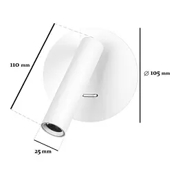 Бра настінне LED Levistella 920V40L35A WH, 3W, білий метал, сучасний стиль для дому - мініатюра 2