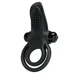 Ерекційне кільце Pretty Love Vibro Penis Ring Black, 11.3х5.6 см (чорний) - мініатюра 8