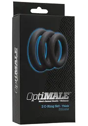 Набір ерекційних кілець Doc Johnson OptiMALE 3 C-Ring Set Thick, 3 шт - мініатюра 2