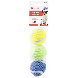 Flamingo Smash Tennis Ball фламінго сміш тенісний м'яч 5см з їжечкою іграшка для собак набір 3шт