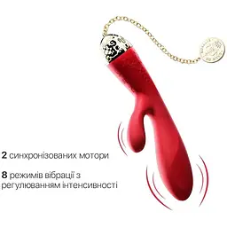 Смарт-вібратор кролик Zalo Rosalie Bright Red - мініатюра 6