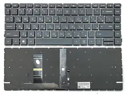 Клавіатура для HP ProBook 440 G8, 440 G9, 445 G8, 445 G9 (RU Black з підсвічуванням). Оригінал