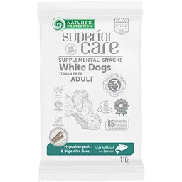 ласощі для собак Nature's Protection Superior Care White Dogs Hypoallergenic & Digestive Care лосось 110 г