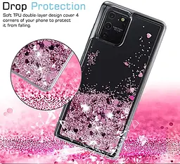 Чохол та захисна плівка для екрану LeYi для Samsung Galaxy A91, Дівчина з прозорим блискучим кристалом - мініатюра 6