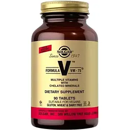 Вітаміни та мінерали Solgar Formula V VM-75, 90 таблеток