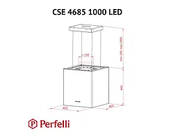 Витяжка Perfelli CSE 4685 I 1000 LED - мініатюра 11