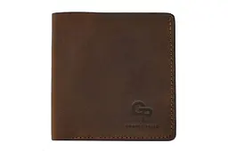 Портмоне Lettera з монетницею, коричневий. GRANDE PELLE 10х10х2.5 см acs0032120