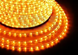 Світлодіодна гірлянда Дюралайт у шлангу 50м з перехідником Золотий - мініатюра 10