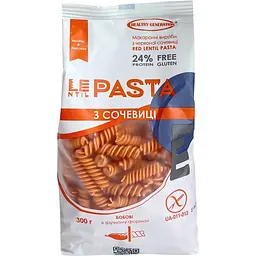 Макаронні вироби Healthy Generation LEntil Pasta із червоної сочевиці Спіраль 300 г