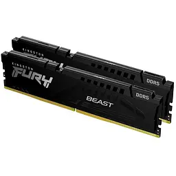 Модуль пам'яті для комп'ютера DDR5 32GB (2x16GB) 5600 MHz Beast AM5 Black Kingston Fury (ex.HyperX) (KF556C36BBEK2-32)