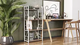Етажерка 4/60 Ferrum-decor Серії Коннект 120x60x28 білий ДСП Дуб Сонома Трюфель 16мм (FRD-104246) - мініатюра 7