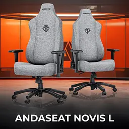 Крісло для геймерів Anda Seat Novis Size L Gray Fabric (AD23-L-01-G-F) - мініатюра 10