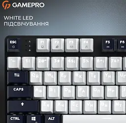 Механічна ігрова клавіатура GamePro MK-110-B USB Hot-Swap Outemu Red Switch Black-White - мініатюра 14