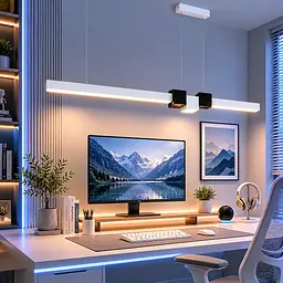 Підвісний LED-світильник Diasha 7528/1000WH, 28 W, 121 см, 0-10m2 - мініатюра 2