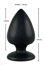 Чорна анальна пробка Black Velvets Butt Plug Extra від Orion - мініатюра 4
