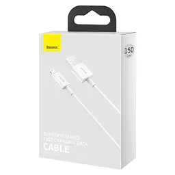 Кабель Baseus Superior Series Fast Charging Data Cable USB to iP 2.4A 1.5m White - мініатюра 2