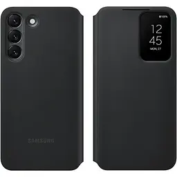 Оригінальний чохол-книжка Samsung для Galaxy S22 Plus S-View Clear View Cover (6.6") Чорний (EF-ZS906CBEGRU) - мініатюра 4