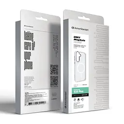 Чехол Samsung Galaxy S25 Plus 5G, Unit MagSafe, белый, прозрачный, магсейф, противоударный, магнитный, панель-накладка с поддержкой MagSafe, с поддержкой беспроводной зарядки, TPU+PC, защита всего корпуса, ударопрочный, ArmorStandart (ARM82264) - мініатюра 6