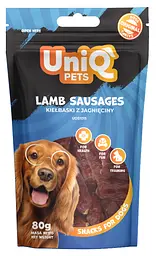 Ласощі для собак UniQ PETS Сосиски з баранини, 80 г