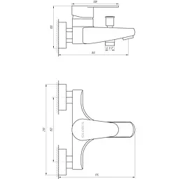 Змішувач для ванни Globus Lux MAIN SM-102 - мініатюра 5