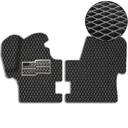 3D Килимки у салон EVA для Volkswagen Transporter T4 1+2 1990-2003 з підп'ятником Чорні 2 шт